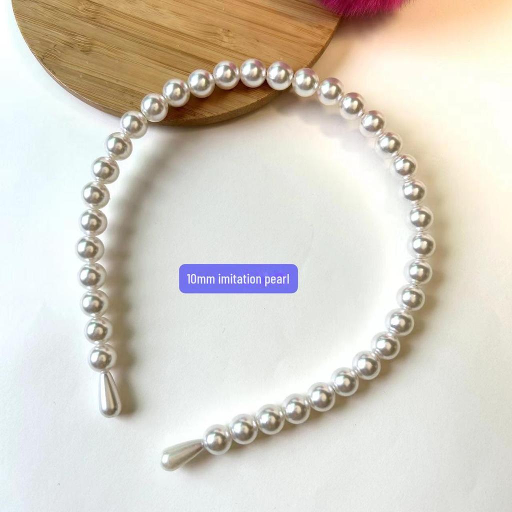 Свадебная повязка на голову с жемчугом: Жемчуг 6 мм и 8 мм, элегантный аксессуар для волос для женщин