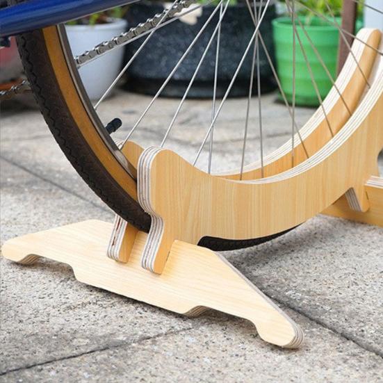 Деревянная рама, портативная стойка для парковки велосипеда, высокая стабильность, прочная несущая способность, без заусенцев, гладкая полка для велосипеда, подставка для парковки велосипеда