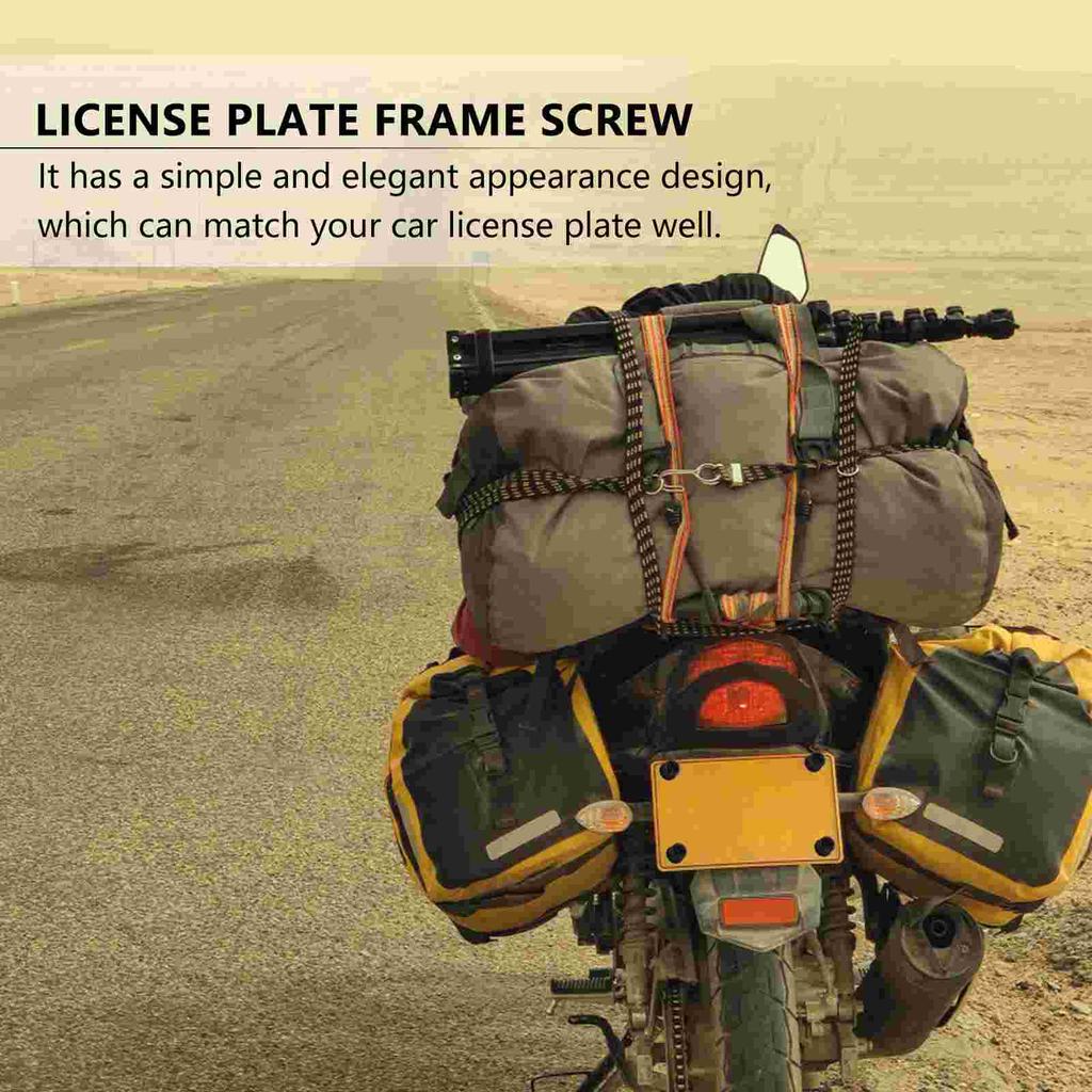 4 Pcs Screws for License Plate Motorcycle Bolts Fastener Motorbike Fastenings Frame