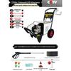 Commercial High-Pressure Stainless Steel Car Washer for Heavy Oil Stains - Alkali Resistant, Anti-Corrosion, Hot Water Compatible Machine.