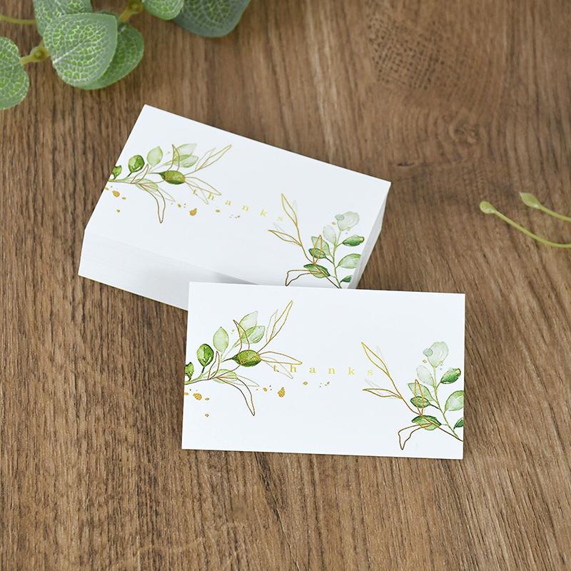 50 шт. Открытка с благодарностью, поздравительная, подарочная для свадебной вечеринки, украшение на день рождения, пригласительная открытка, товары для малого бизнеса 9x5,4 см