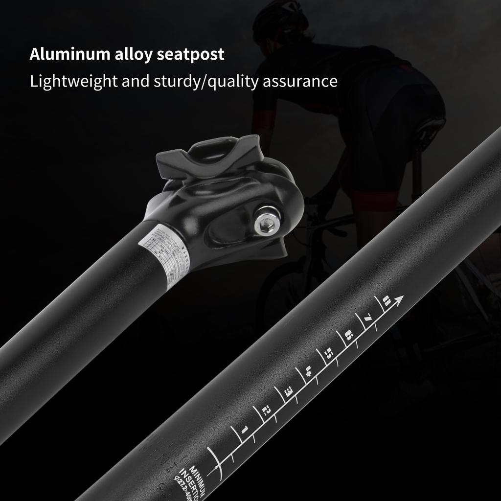 LUNJE Mountain Bike Seatpost Aluminum Alloy Saddle Post Tube 27.2x400mm