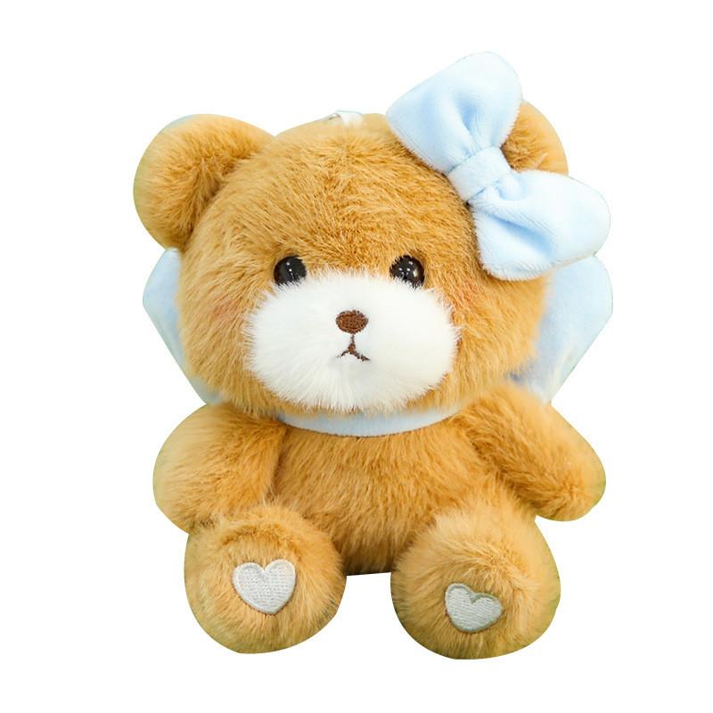 Bow Adorable Cute Knot Teddy Bear Plush Keychain Soft Short Pendant Plush