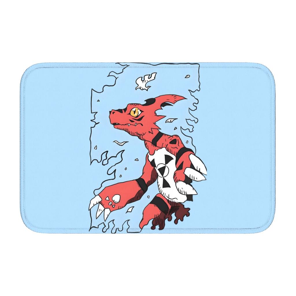 Digimones Adventure Anime Doormat Anti-Slip Bath Kitchen Welcome Mat Toilet Door Floor Entrance Carpet Rug Footpad