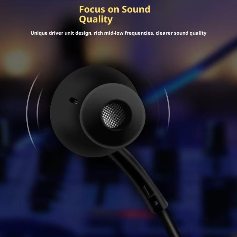 Проводные наушники-вкладыши USB-C с микрофоном, стереозвук Hi-Fi, плетеный кабель Type-C, 3,5 мм