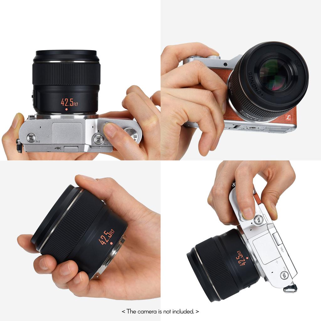 YONGNUO YN42.5mm F1.7M II M4/3 42.5mm Fixed Focus Camera Lens F1.7 Large Aperture Multi-coated 8