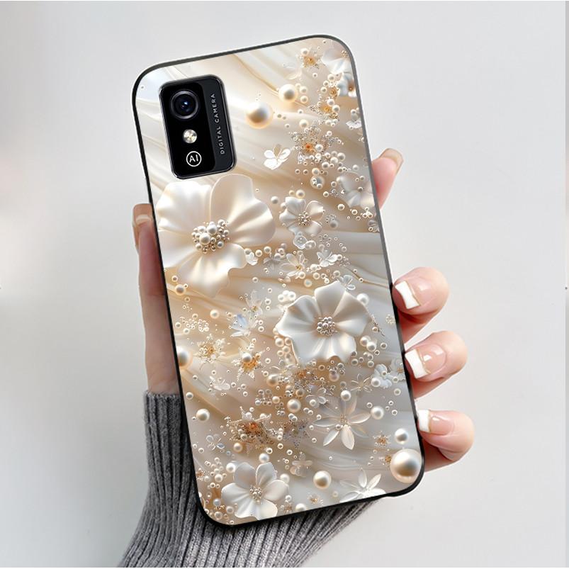 Printing Pattern Case For ZTE Blade L9 Soft Silicone Black Shell Cover Cute Flower Cartoon Casing