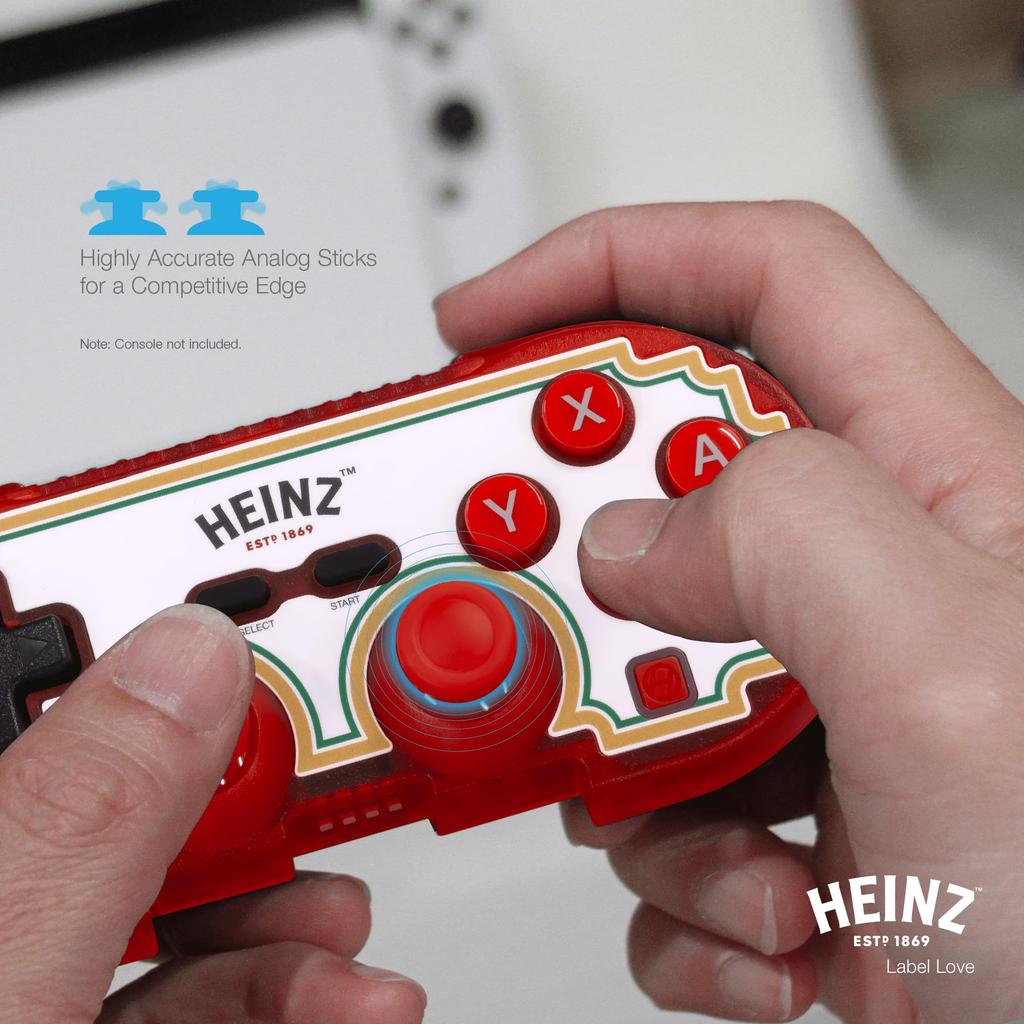 Hyperkin Pixel Art Heinz Bluetooth Wireless Game Controller Retro Style x Limited Design x Turbo Function Compatible with Nintendo Switch iOS (Label