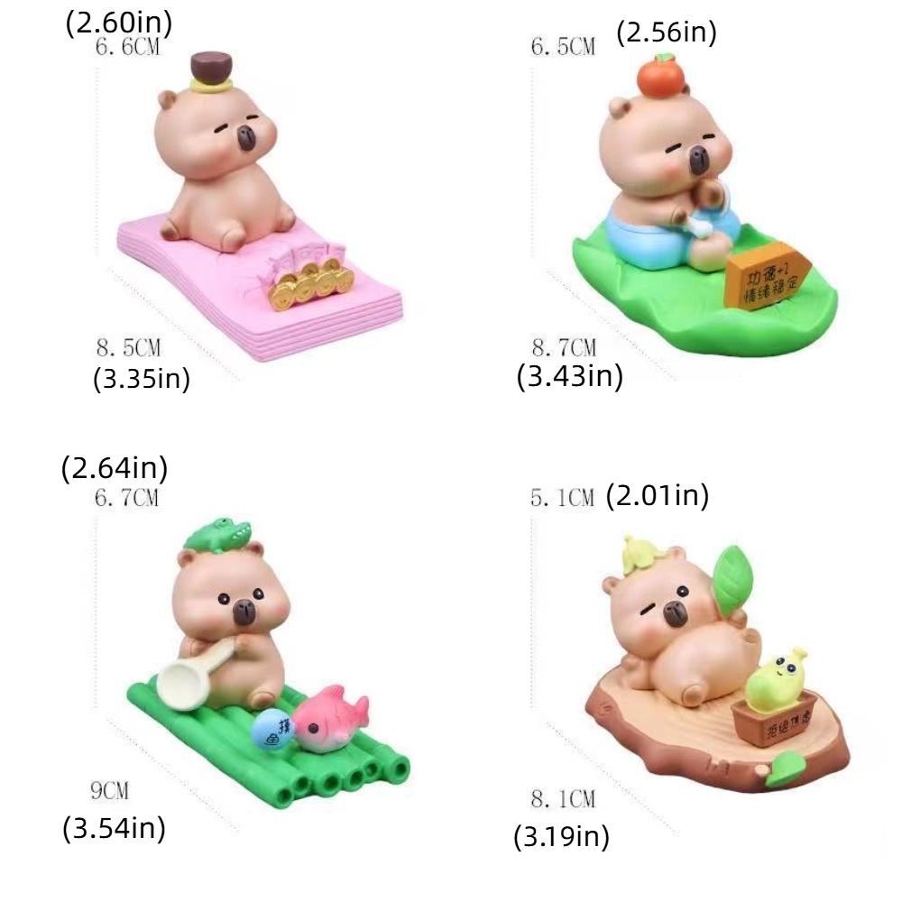 Desk Decor Capybara Mobile Phone Stand Figure Model Capybara Cell Phone Bracket Desktop Ornaments