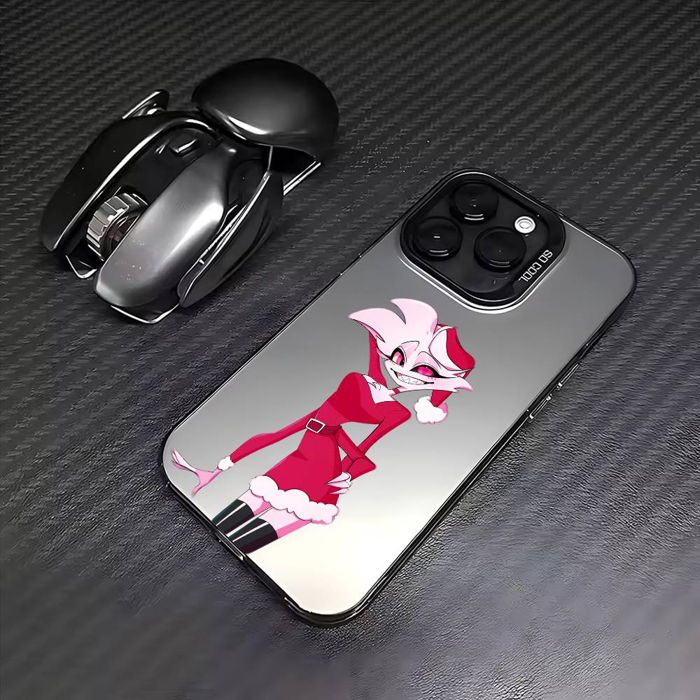 Чехол Angel Dust H-Hazbin H-Hotel Цветной Серебристый Задник Для IPhone 17 16 15 14 13 12 11 Plus Pro Max Plus