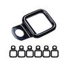 6Pcs Black Heavy Duty D-Ring Tie Down Anchors, Single Hole Metal Loop Hooks For Trailer Storage Cabinet Cargo Securing