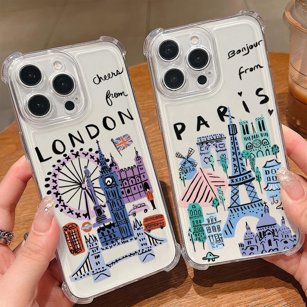 New York City Anti Fall Clear Phone Case For Xiaomi Redmi 14C 13C 12C K50 K40 Note 14 13 12 11 10 9S A1 A2 A5 Pro Plus 4G 5G