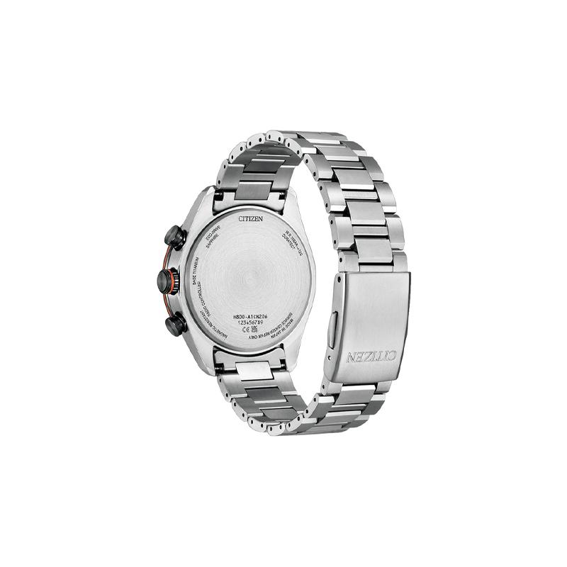 CITIZEN 100 meters waterproof, solar Quartz, super titanium strap, , men's watch, black dial AT8189-61E