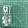 Металлические высечки Бокалы для вина Трафарет для тиснения Вырубные штампы для изготовления открыток Скрапбукинга Бумажного творчества Шаблон Форма DIY