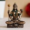 Brown Resin Meditating Lord Shiva Statue | Lord Shiva Idol for Home Decor Pooja Room Office Car Dashboard | Shiv Idol Gift for Maha Shivratri Birthday