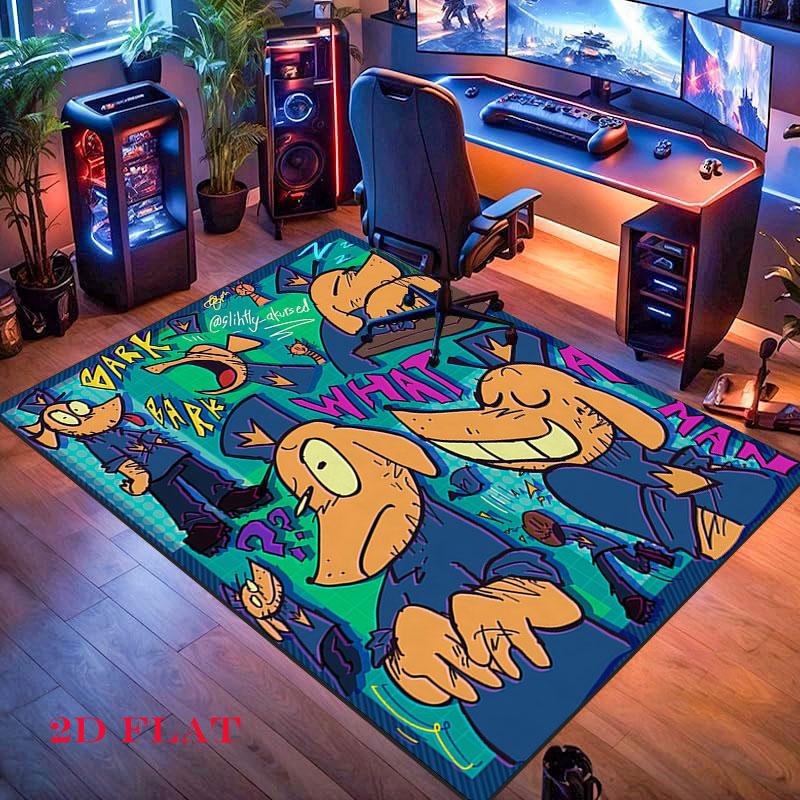 Dog Man Carpet Rug for Living Room Bedroom Home Sofa Decoration,Kids play Nonslip Floor Mat