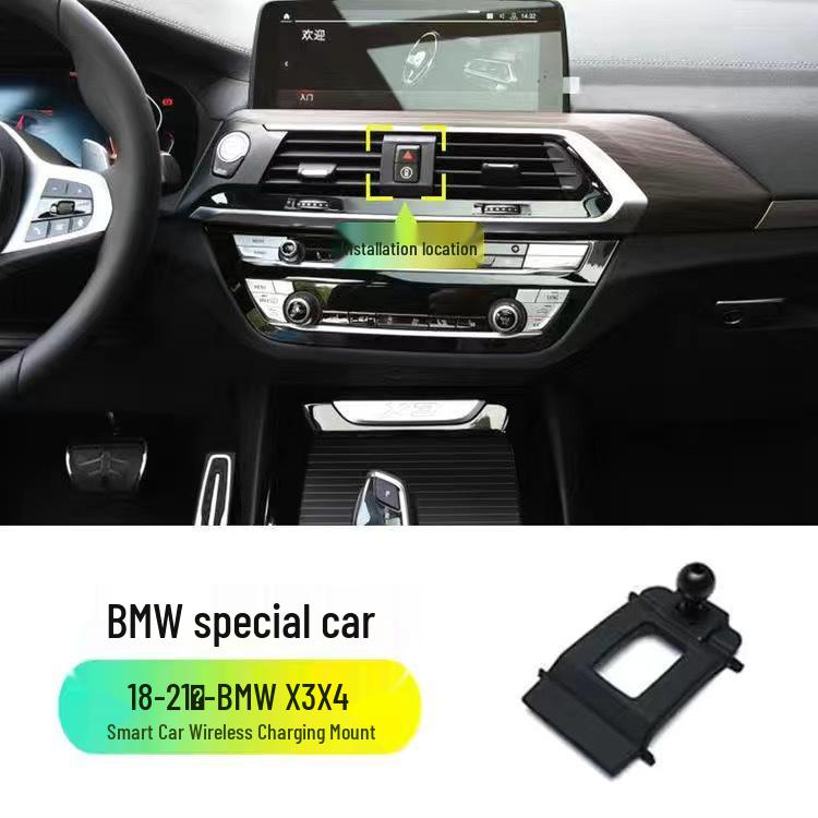 Car Phone Holder Base for BMW 1, 3, 5, 6, 7 Series, GT, X2, X4, X5, X6, X7.