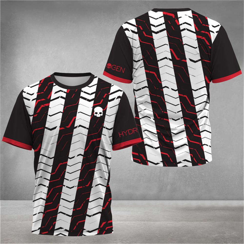 Летняя теннисная 3D-печатная мужская футболка, модные полосатые футболки с коротким рукавом и круглым вырезом, дышащие быстросохнущие спортивные топы