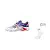 Li Ning Thunder Series Pro Удобные амортизирующие нескользящие износостойкие низкие кроссовки для бадминтона Унисекс Белые синие AYAT009-3