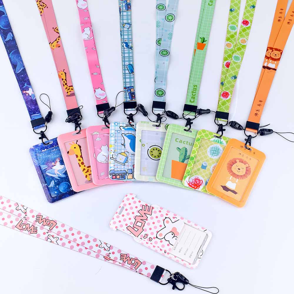 Cartoon Credential Card Holder Bags Doctor Nurse Neck Strap Lanyards Keychain Pass Card Holder Hang Rope Lariat Lanyard Gifts