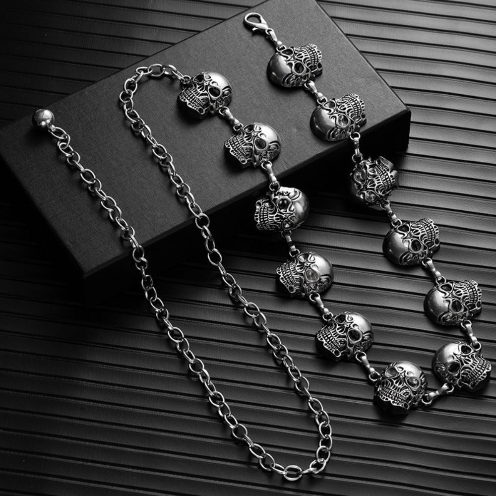 Y2K Skull Waist Chain Punk Waistband Fashion Body Chain Girl
