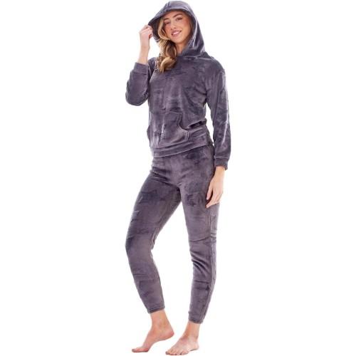 Keanu Womens/Ladies Star Fleece Long Pyjama Set