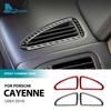 Real Soft Carbon Fiber Sticker For Porsche Cayenne 2003 2004 2005 2006 2007 2008 2009 2010 Demister Vent Interior Accessories