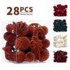 28pcs Special-shaped Xmas Tree Charm Flocked Christmas Supplies  Party Decoration