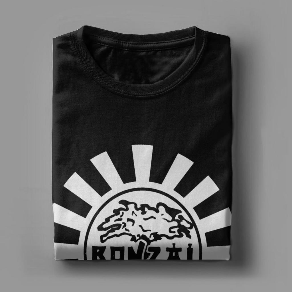 Футболки мужские Bonzai Records, смешные футболки с коротким рукавом и круглым вырезом, из чистого хлопка, одежда больших размеров