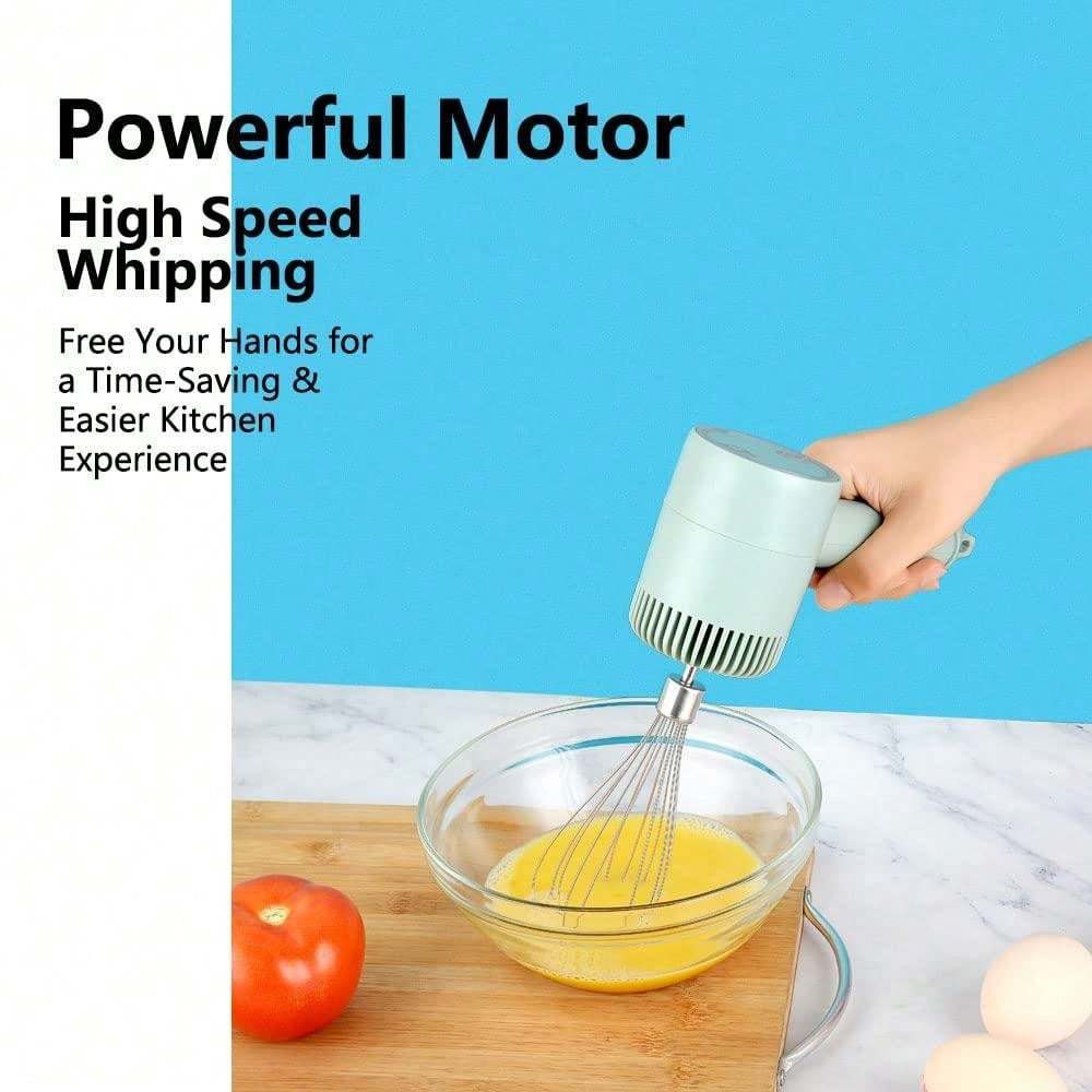 Перезаряжаемый от USB МИНИ Бытовой Беспроводной Электрический Ручной Миксер, Ручной Венчик для Взбивания Яиц с 2 Съемными Насадками для Перемешивания