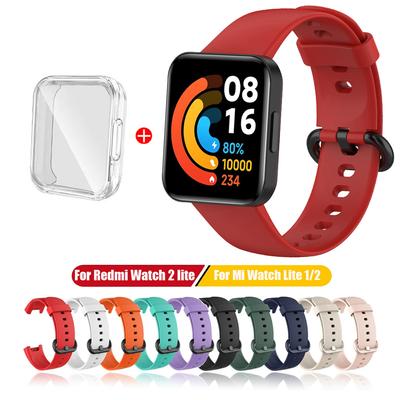 Силиконовый ремешок для Xiaomi Mi Watch Lite 2 ремешки для часов ремешок для часов Redmi Watch 2 Lite ремешок браслет с защитным чехлом