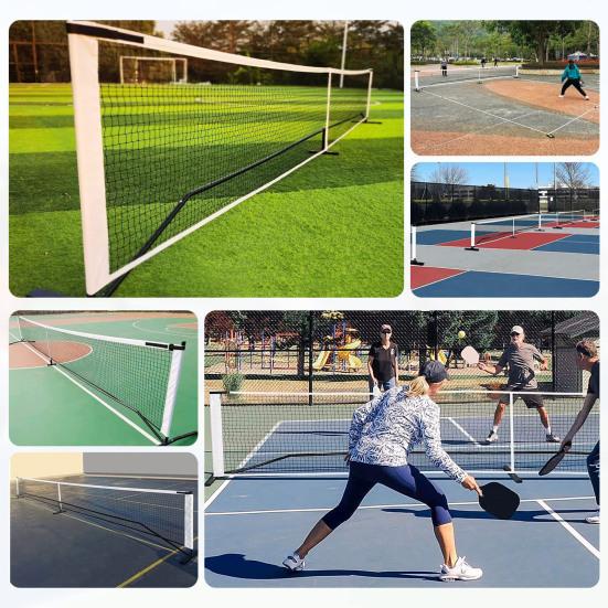 Ultra-Stable Pickleball Net Simple Installation Indoor/Outdoor Regulation Size Portable Pickleball Net Replacement