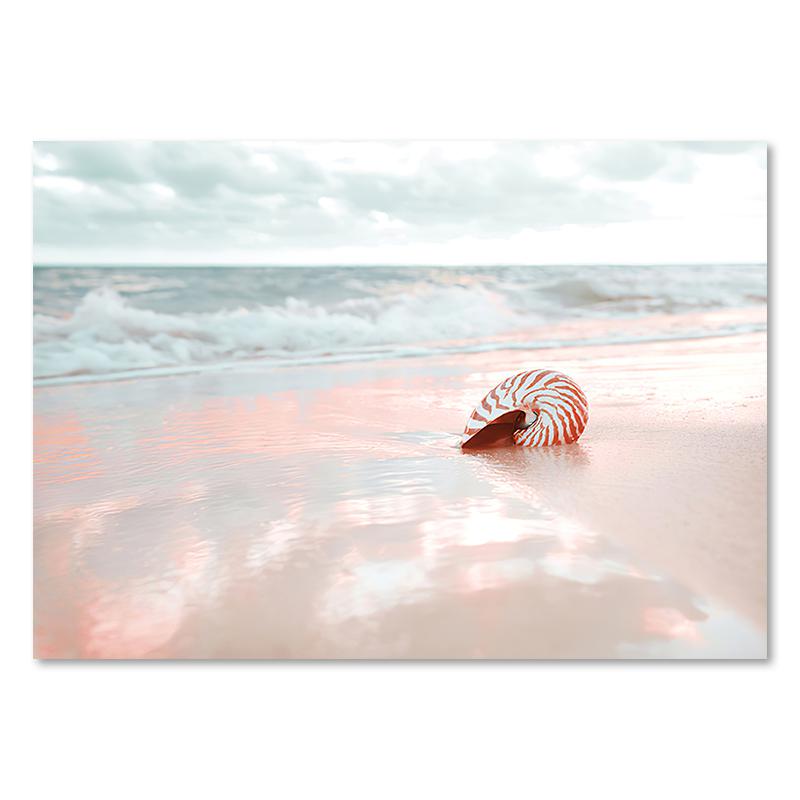 Волнистый мост, морская звезда, ракушка, тростниковый плакат с принтом, пляж, море, холст, картина, настенная живопись для комнаты, настенная живопись, настенная картина для декора гостиной