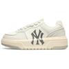 MLB Chunky Liner 24SS New York Yankees Slip Resistant Cushioning Breathable Low top Skateboard Shoes Unisex Ivory 3ASXCLB3N-50CRS