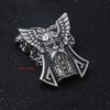 Nordic Celtic Odin Shield Pendant Viking Axe Necklace Men's Trendy Accessories