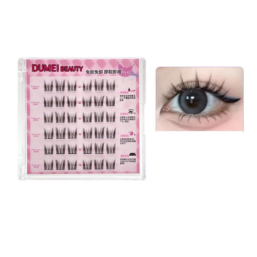 Makeup Adhesive False Eyelashes Sweet False Eyelash Clusters Glue Free Fake Lashes  Grafting Lashes