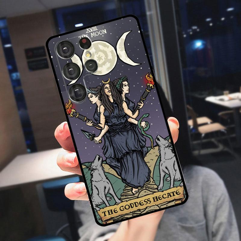 Чехол для телефона Samsung Galaxy S24 Ultra S25 S22 S23 Plus S20 S21 FE S9 S10 S23 FE с изображением Тройной Лунной Богини Гекаты - Карта Таро