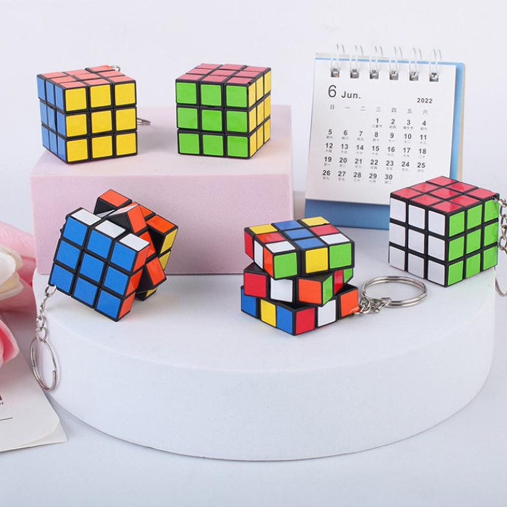 3x3 Magic Cube Puzzle Speed Cube Keychain Educational Toys Diy Intellectual Toys Gifts For Kindergarten Students Elderly