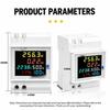 Color LCD Display Digital DIN Rail AC Power Meter for D52-2066 Distribution Box