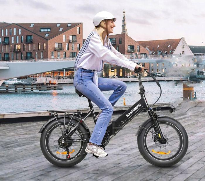 Vélo Électrique - SAMEBIKE - LOTDM200-II-FT-BK - 48V 13Ah - Autonomie 60-120 km - 20 pouces