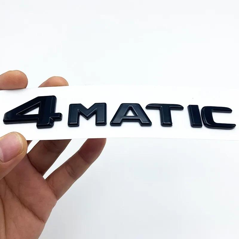 For Mercedes Benz A B C E G S ML SL CL GLA CLA Class AMG 4MATIC 4 MATIC Trunk Chrome Matte Black Letters Emblem Badge sticker AT1