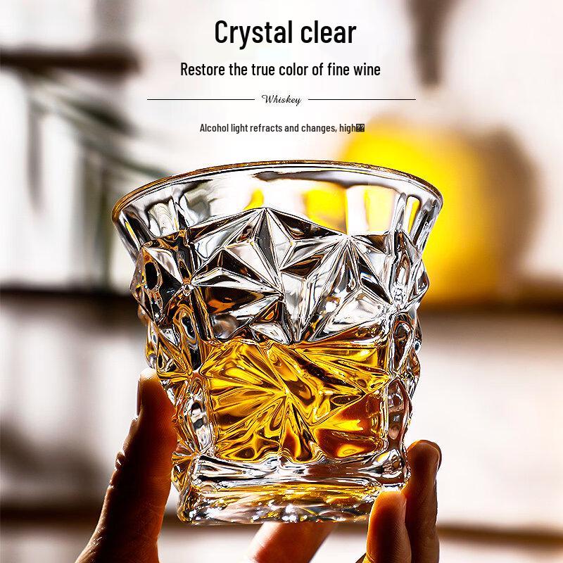 ZISIZ Handmade Crystal Whiskey Glass Set