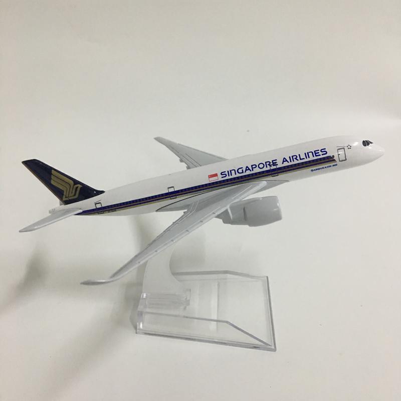 Джейсон Туту 16 см Модель самолета Singapore Airlines Airbus A350 Литой металл Масштаб 1/400