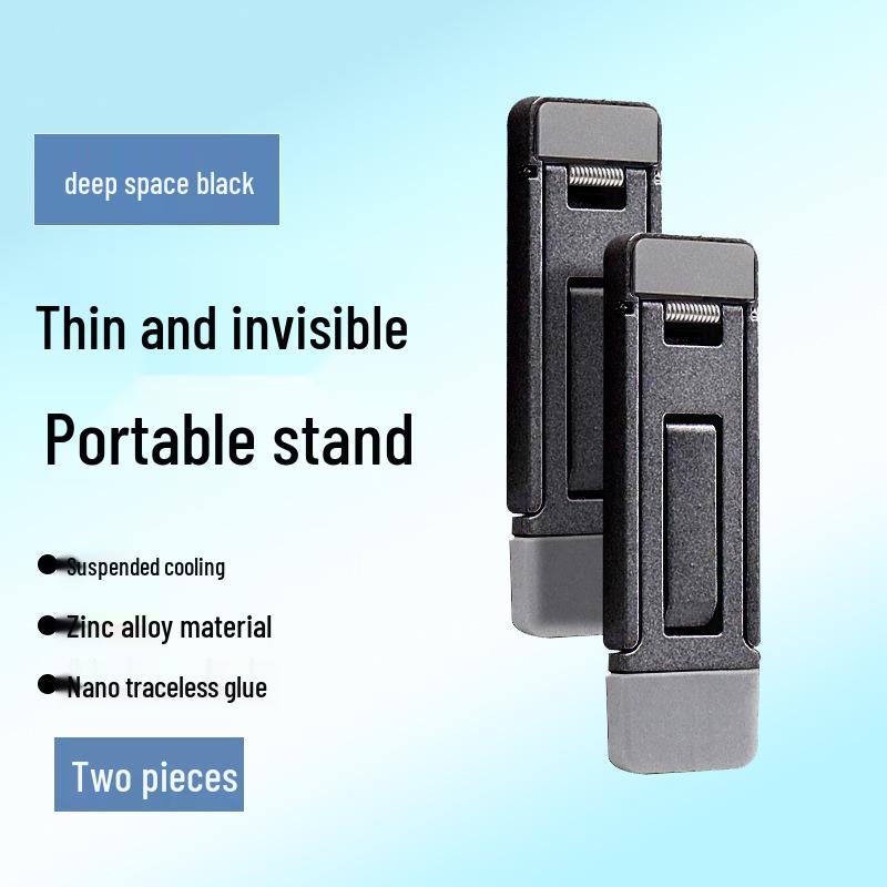 Ультратонкая подставка для ноутбука из цинкового сплава: Невидимая, Складная, Портативная Мини-подставка-кулер