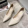 Fashion Spring New Single Shoes Women's Fashion Pointy Shallow Mouth Non-slip and Wear-resistant Slip-on High Heels