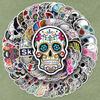 50 Skull Head Stickers: Horror DIY for Suitcase, Phone Case, Notebook, Halloween Decoration, Waterproof