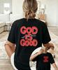 GOD IS GOOD Print T-shirt Women Casual Loose Streetwear Daily Wear Christian Faith Letter Graphic Short Sleeve Tops Lady's tops