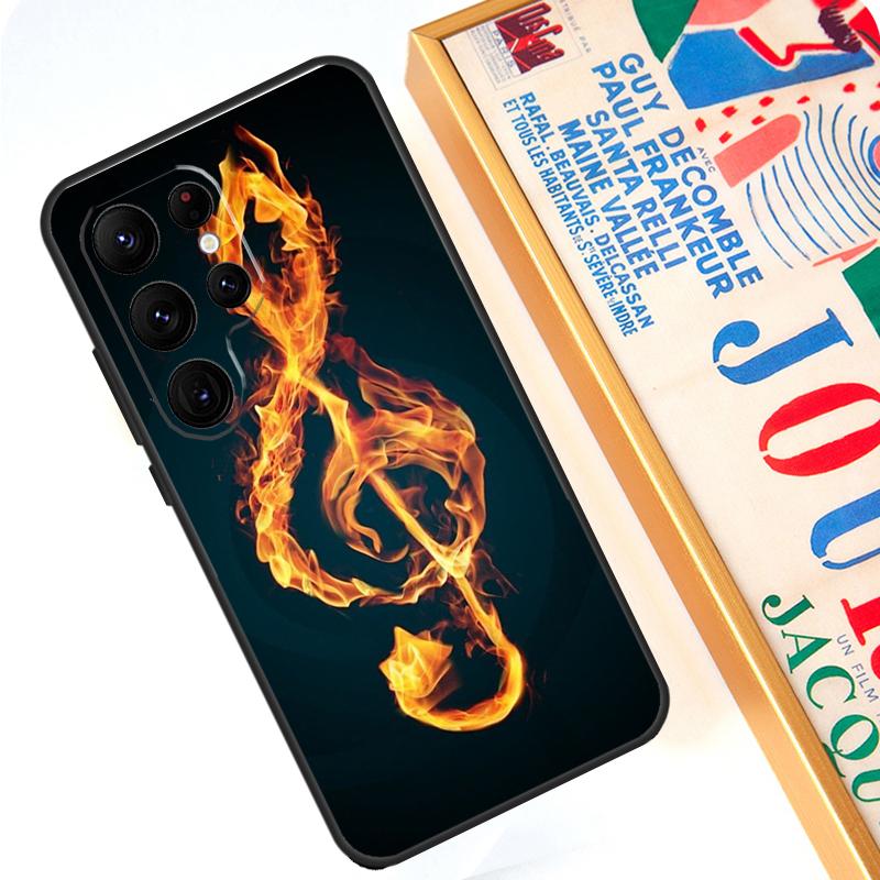 Чехол Музыкальная нота Скрипичный ключ для Samsung Galaxy S24 S23 Ultra S22 Note 20 Note 10 Plus S8 S9 S10 S21 S20 FE