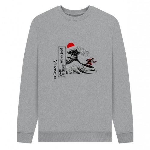 Apoh Unisex Adult Santa Great Wave Hokusai Sweatshirt