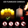 6pcs Rechargeable LED Candle Light W/ Remote Timer LED Flameless Flickering Tea Lights USB Charger Battery Christmas Decoration